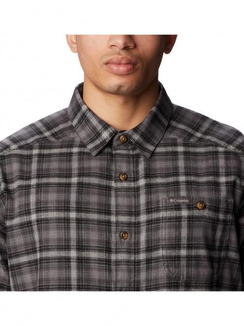 Columbia Cornell Woods Flannel Long Sleeve Shirt férfi hosszú ujjú ing szürke színben 5