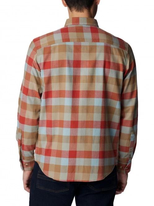 Columbia Cornell Woods Flannel Long Sleeve Shirt férfi hosszú ujjú ing piros színben 4