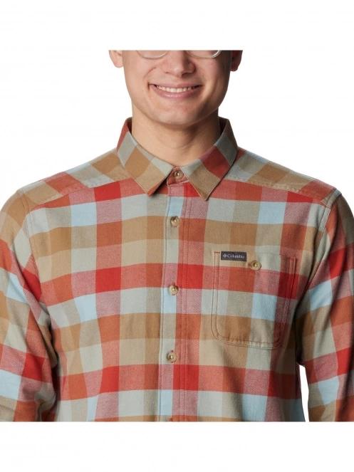Columbia Cornell Woods Flannel Long Sleeve Shirt férfi hosszú ujjú ing piros színben 5