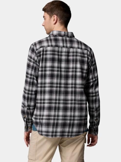 Columbia Cornell Woods Flannel Long Sleeve Shirt férfi hosszú ujjú ing szürke színben 4