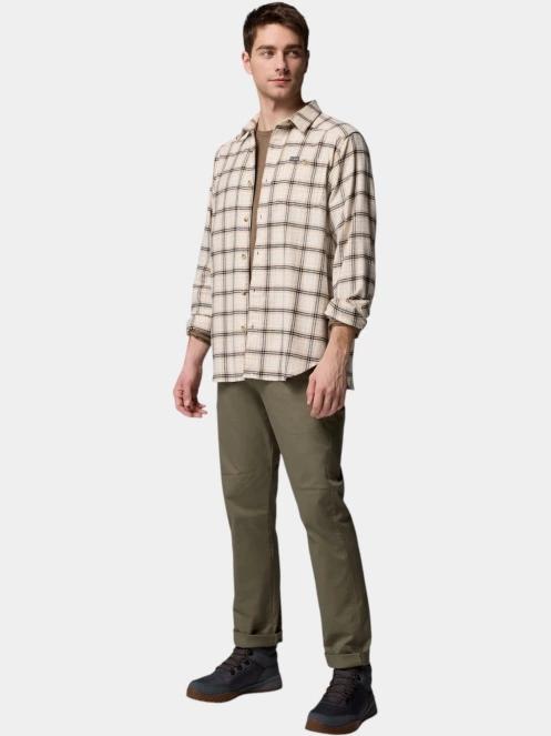 Columbia Cornell Woods Flannel Long Sleeve Shirt férfi hosszú ujjú ing homok színben 6