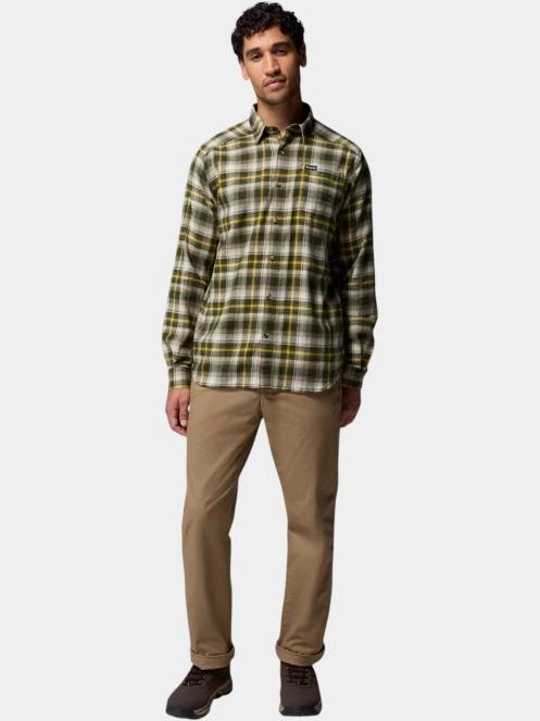 Columbia Cornell Woods Flannel Long Sleeve Shirt férfi hosszú ujjú ing zöld színben 6