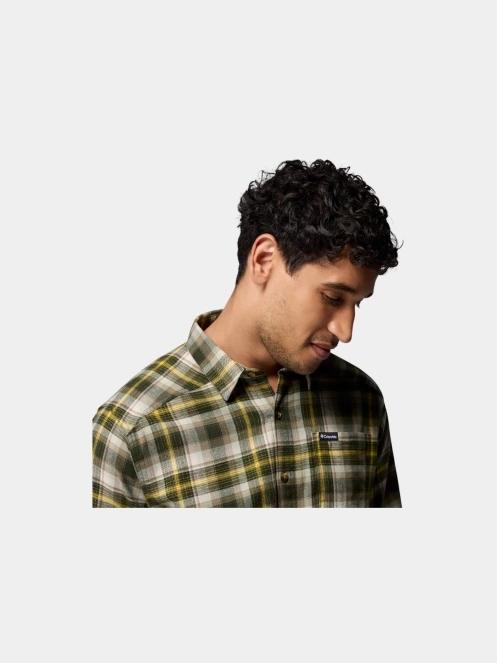 Columbia Cornell Woods Flannel Long Sleeve Shirt férfi hosszú ujjú ing zöld színben 7