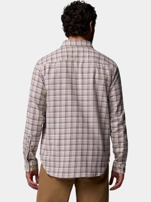Columbia Cornell Woods Flannel Long Sleeve Shirt férfi hosszú ujjú ing homok színben 4