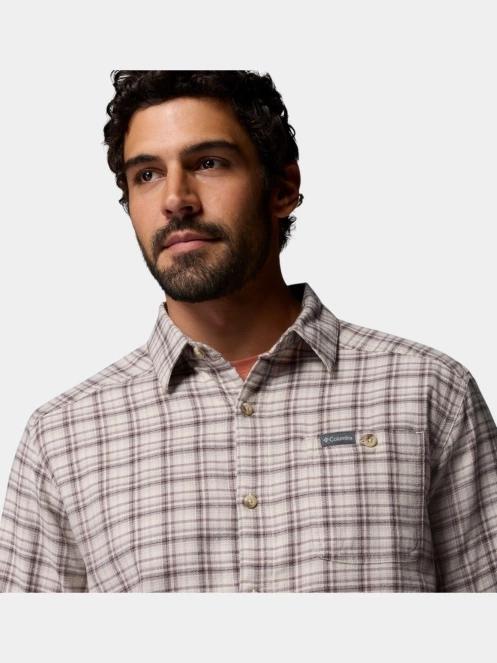 Columbia Cornell Woods Flannel Long Sleeve Shirt férfi hosszú ujjú ing homok színben 7