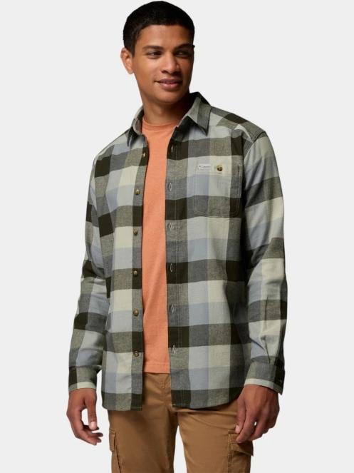 Columbia Cornell Woods Flannel Long Sleeve Shirt férfi hosszú ujjú ing zöld színben 6