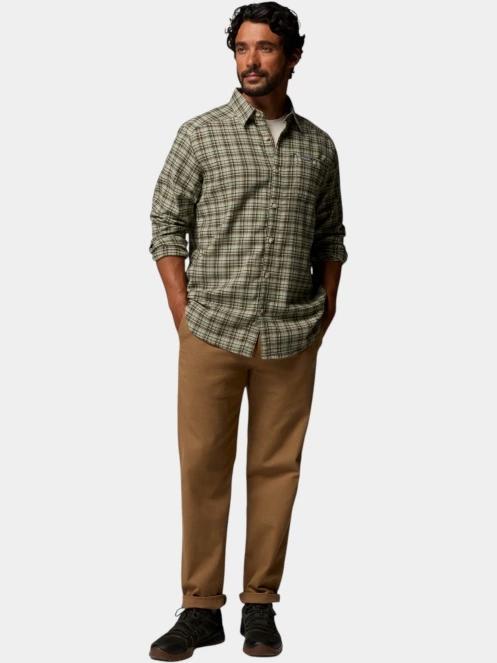Columbia Cornell Woods Flannel Long Sleeve Shirt férfi hosszú ujjú ing zöld színben 5
