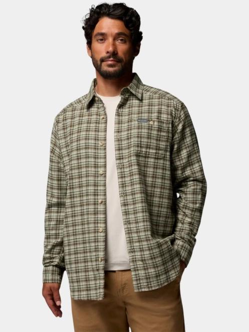Columbia Cornell Woods Flannel Long Sleeve Shirt férfi hosszú ujjú ing zöld színben 6