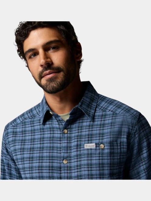Columbia Cornell Woods Flannel Long Sleeve Shirt férfi hosszú ujjú ing kék színben 7