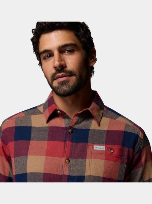 Columbia Cornell Woods Flannel Long Sleeve Shirt férfi hosszú ujjú ing piros színben 7