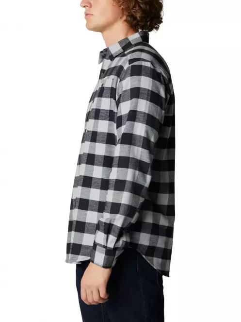 Columbia Cornell Woods Flannel Long Sleeve Shirt férfi hosszú ujjú ing szürke színben 4