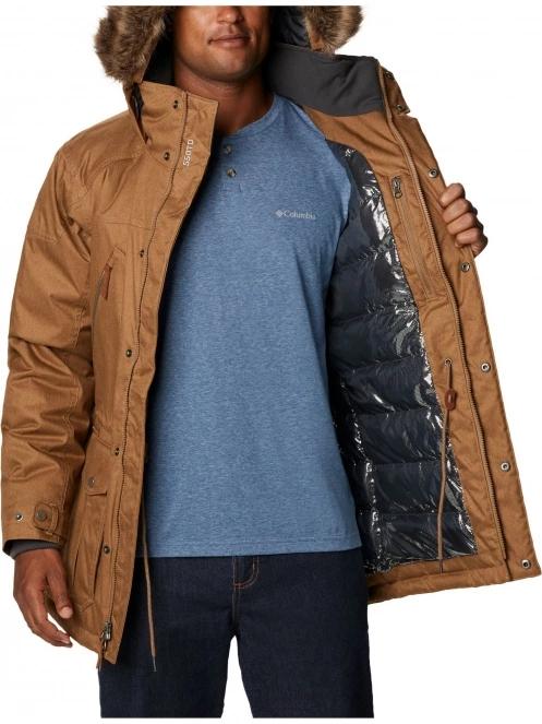 Columbia Barlow Pass 550 TurboDown Jacket férfi pehelykabát barna színben 5