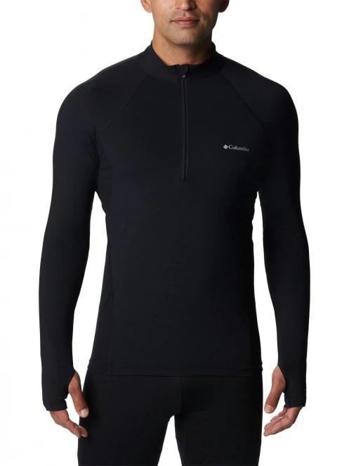 Columbia Midweight Stretch Long Sleeve Half Zip férfi aláöltöző felső fekete színben 2
