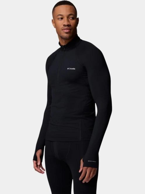 Columbia Midweight Stretch Long Sleeve Half Zip férfi aláöltöző felső fekete színben 2