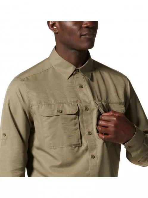 Mountain Hardwear Canyon Long Sleeve Shirt férfi túraing zöld színben 6