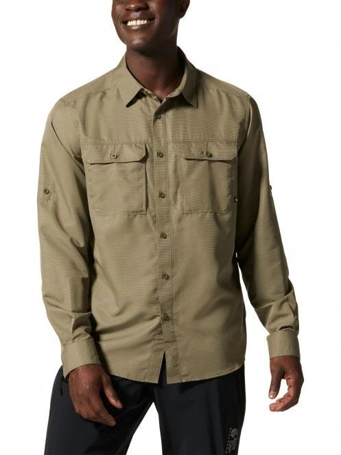 Mountain Hardwear Canyon Long Sleeve Shirt férfi túraing zöld színben 2