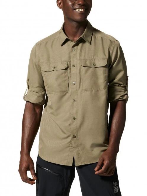 Mountain Hardwear Canyon Long Sleeve Shirt férfi túraing zöld színben 5