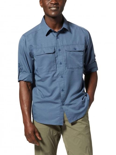 Mountain Hardwear Canyon Long Sleeve Shirt férfi túraing kék színben 5