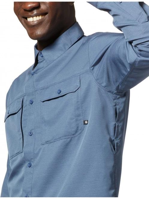 Mountain Hardwear Canyon Long Sleeve Shirt férfi túraing kék színben 7