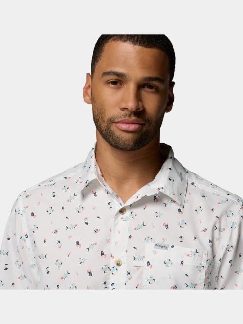 Columbia Super Slack Tide Camp Shirt férfi rövid ujjú ing fehér színben 8