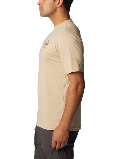 Columbia CSC Basic Logo Tee férfi rövid ujjú póló homok színben 3