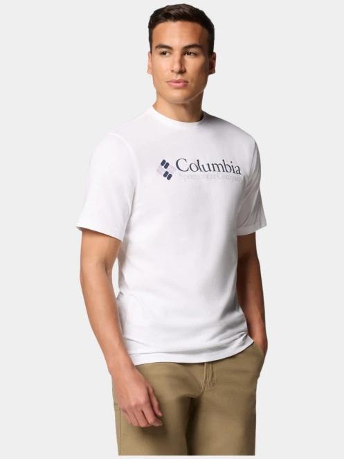 Columbia CSC Basic Logo Short Sleeve Shirt férfi rövid ujjú póló fehér színben 4