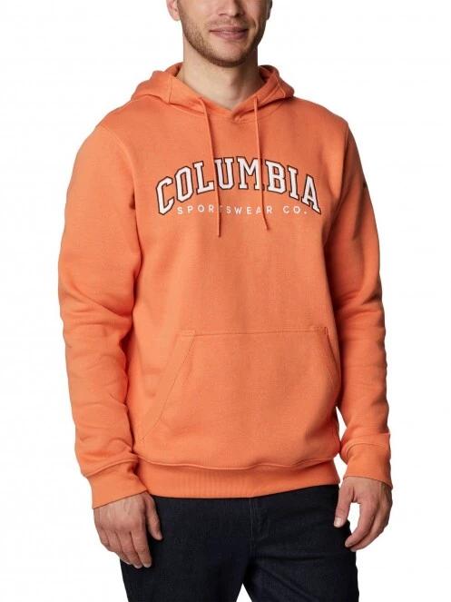 Columbia Csc Basic Logo II Hoodie férfi kapucnis pulóver narancssárga színben 2