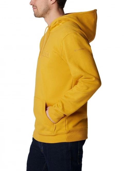 Columbia CSC Basic Logo II Hoodie férfi kapucnis pulóver sárga színben 3