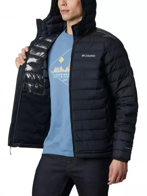 Columbia Powder Lite Hooded Jacket férfi utcai kabát fekete színben 5