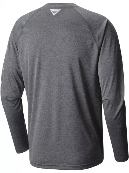 Columbia Terminal Tackle Heather LS Shirt férfi hosszú ujjú sport póló szürke színben 6
