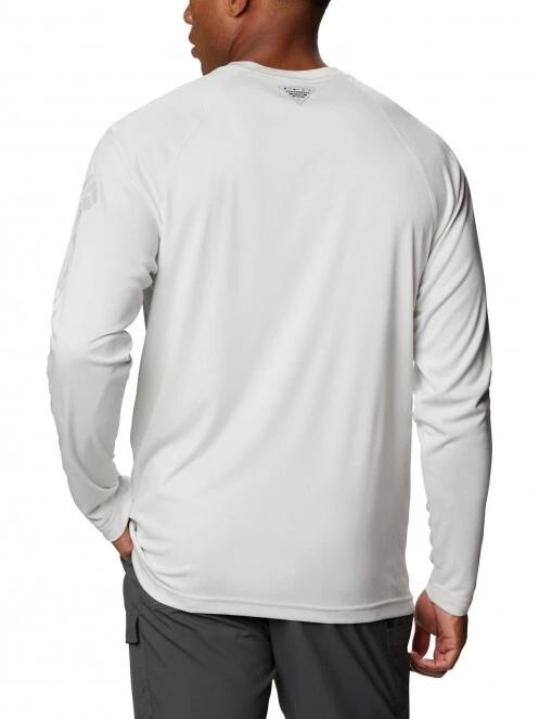 Columbia Terminal Tackle Heather LS Shirt férfi hosszú ujjú sport póló világoskék színben 4