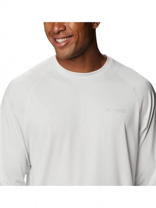 Columbia Terminal Tackle Heather LS Shirt férfi hosszú ujjú sport póló világoskék színben 5