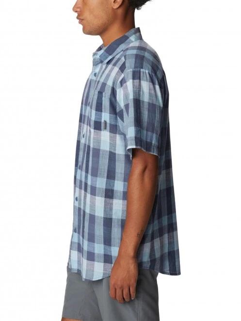 Columbia Under Exposure YD Short Sleeve Shirt férfi rövid ujjú ing kék színben 3