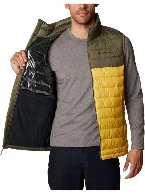 Columbia Powder Lite Vest férfi mellény sárga színben 5