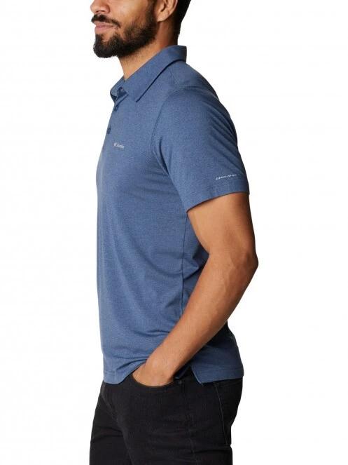 Columbia Tech Trail Polo férfi galléros póló kék színben 3
