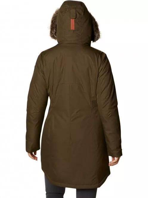 Columbia Suttle Mountain Long Insulated Jacket női télikabát zöld színben 3