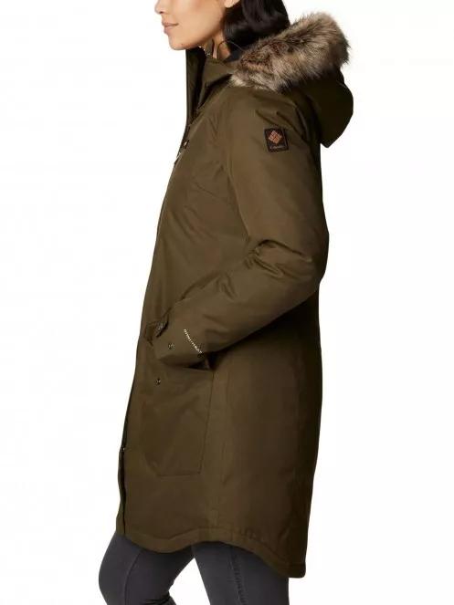 Columbia Suttle Mountain Long Insulated Jacket női télikabát zöld színben 4
