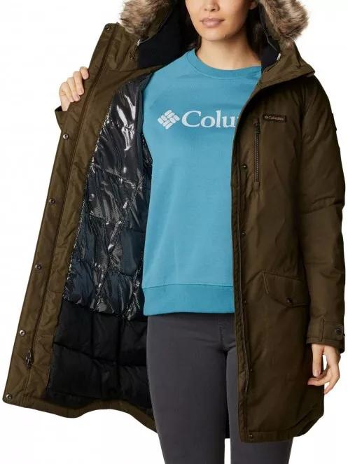 Columbia Suttle Mountain Long Insulated Jacket női télikabát zöld színben 5