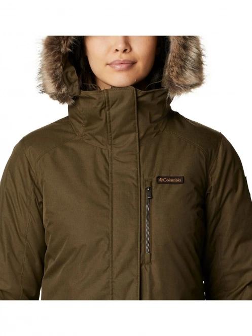 Columbia Suttle Mountain Long Insulated Jacket női télikabát zöld színben 7