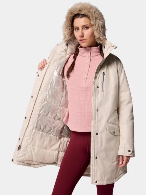 Columbia Suttle Mountain Long Insulated Jacket női télikabát homok színben 7