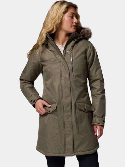 Columbia Suttle Mountain Long Insulated Jacket női télikabát zöld színben 2