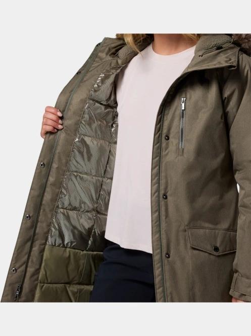 Columbia Suttle Mountain Long Insulated Jacket női télikabát zöld színben 8