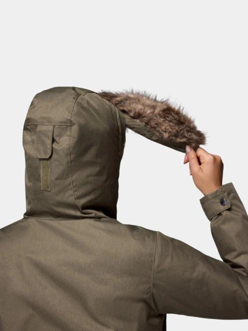 Columbia Suttle Mountain Long Insulated Jacket női télikabát zöld színben 10
