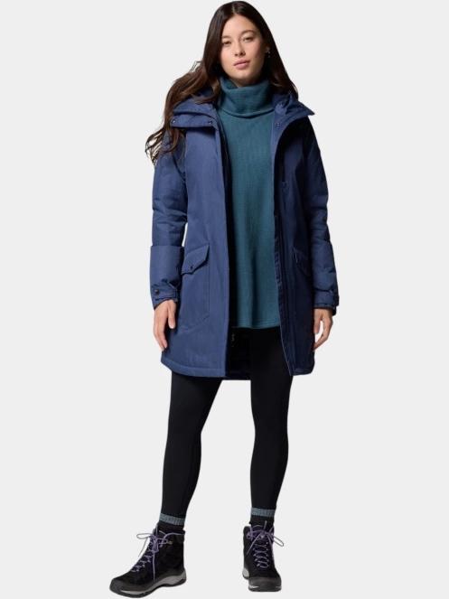 Columbia Suttle Mountain Long Insulated Jacket női télikabát sötétkék színben 4