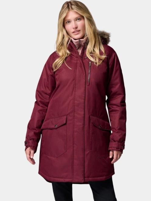 Columbia Suttle Mountain Long Insulated Jacket női télikabát bordó színben 2