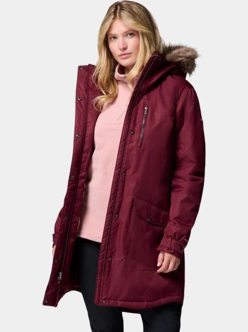 Columbia Suttle Mountain Long Insulated Jacket női télikabát bordó színben 6