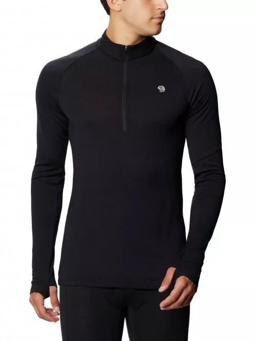 Mountain Hardwear Diamond Peak 1/2 Zip férfi aláöltöző felső fekete színben 2