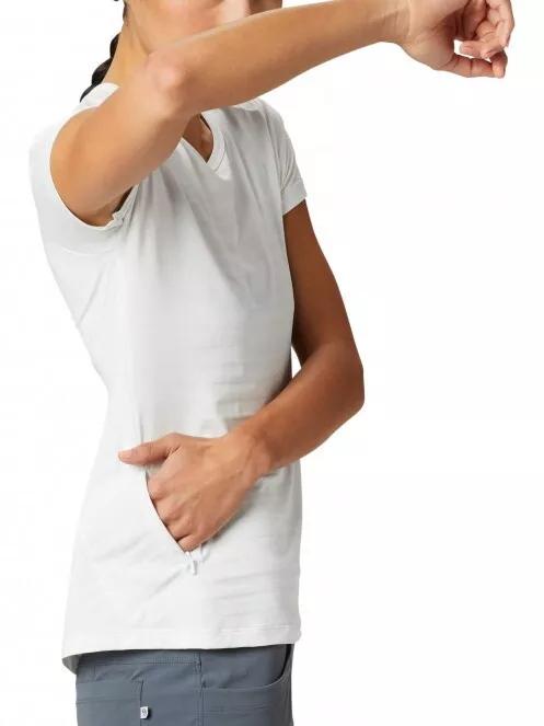Mountain Hardwear Mighty Stripe Short Sleeve Crew női rövid ujjú sport póló szürke színben 4