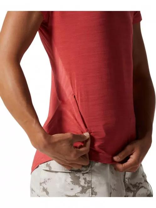 Mountain Hardwear Mighty Stripe Short Sleeve Crew női rövid ujjú sport póló piros színben 5