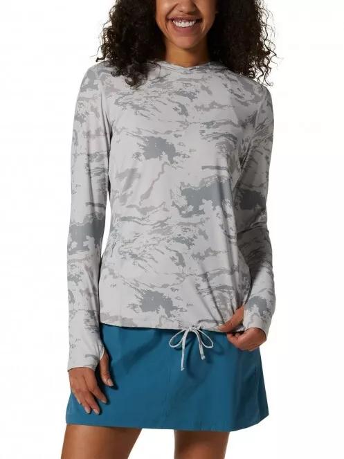 Mountain Hardwear Crater Lake LS Hoody női hosszú ujjú sport póló szürke színben 2